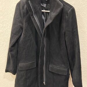 Lulu's Elegant Black Zip-Up Jacket